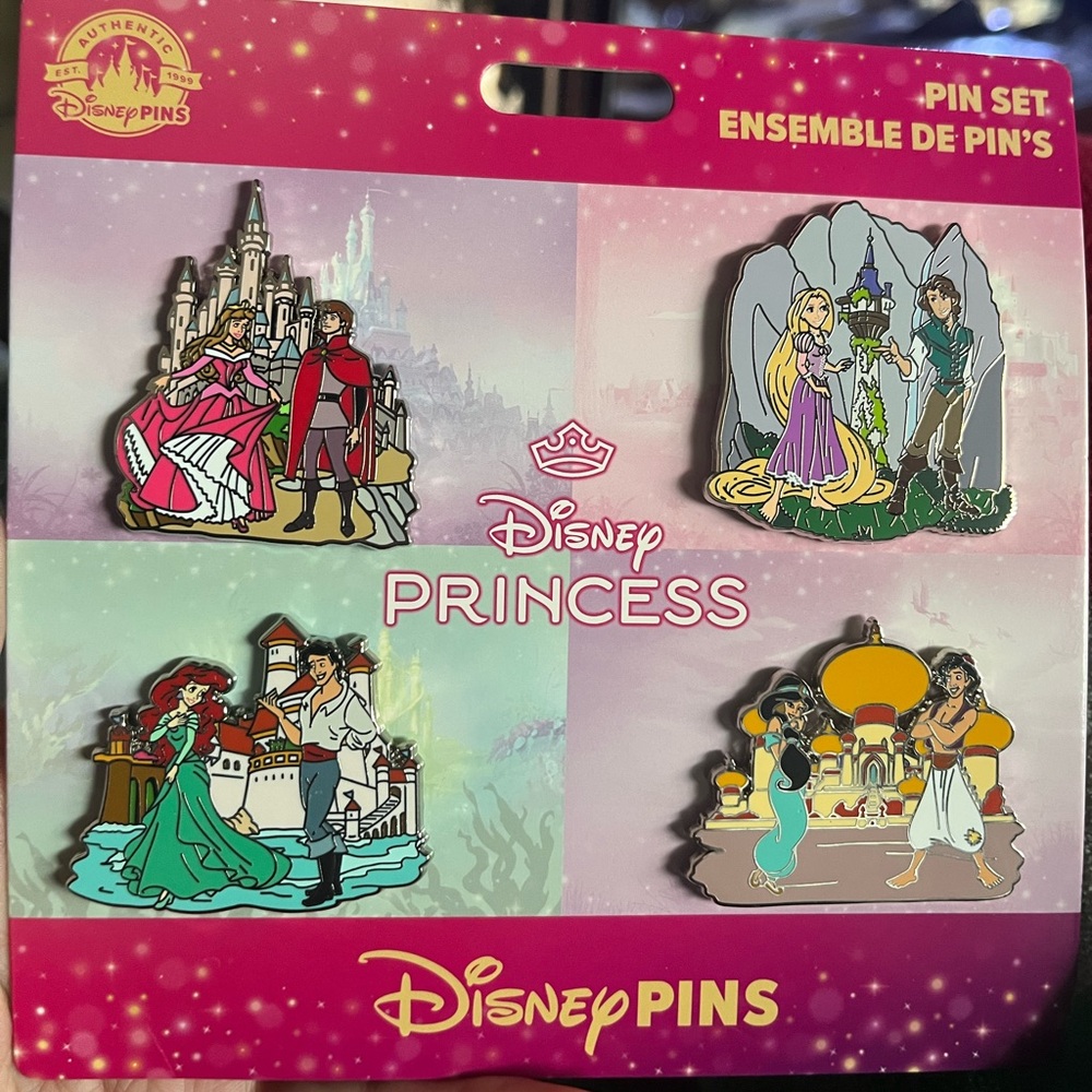 Disney Princess and prince pin set